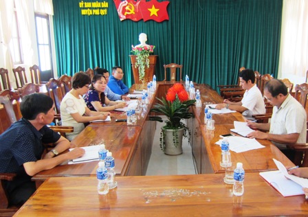 Sở Văn hóa, Thể thao và Du lịch làm việc với huyện Phú Quý